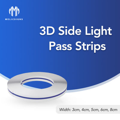 Dekorations-Plastikrand des Buchstabe-100m/Roll trimmen Durchlauf-Licht-Streifen der Seiten-3D